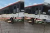 రోడ్డుపై నుంచి పొలాల్లోకి దూసుకెళ్లిన ఆర్టీసీ బస్సు