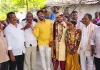 నూతన వధూవరులను ఆశీర్వదించిన నేతలు