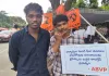 హైదరాబాద్‌ ధరణి చౌక్‌లో స్కాలర్‌షిప్‌ల కోసం విద్యార్థుల ధర్నా 