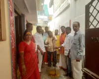 ధ్వజస్తంభానికి భూమి పూజ 