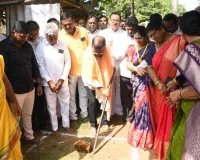 పోచమ్మతల్లి ఆలయ నిర్మాణానికి శంకుస్థాపన 