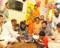 అంగన్వాడీలను పరిశీలించిన కేంద్ర మంత్రి  కిషన్ రెడ్డి 