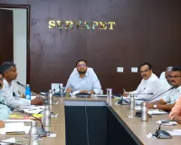 వీడియో కాన్ఫరెన్స్ లో సూర్యాపేట జిల్లా కలెక్టర్ , ఉన్నతాధికారులు 