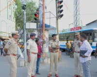 ట్రాఫిక్ సిగ్నల్ పాయింట్లను ప్రారంభించిన  ఎస్పీ శబరీష్