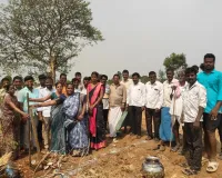 కొనాయపల్లిలో డ్వాక్రా మహిళల భవన నిర్మాణానికి భూమిపూజ