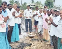 అయ్యప్ప ఆలయ నిర్మాణానికి భూమి పూజ