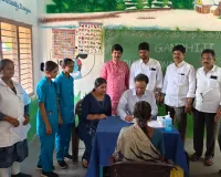 ఉచిత మెగా క్యాన్సర్ శిబిరంనకు అపూర్వ స్పందన. -ముఖ్య అతిధిగా పాల్గొన్న మున్సిపల్ చైర్మన్ డా. కోడి శ్రీనివాసులు