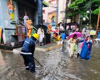భారీ వర్షం.. డీఆర్‌ఎఫ్ సేవలు ముమ్మరం