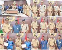 జోనల్ పోలీస్ డ్యూటీ మీట్ లో పతకాలు సాధించిన జిల్లా పోలీస్ అధికారులు