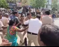 కోదాడలో ఉద్రిక్తత.. ఆందోళనకారులపై సీఐ వీరంగం...