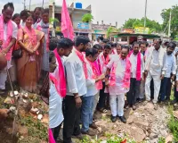  చండూర్ బస్సు షెల్టర్‌కు శంకుస్థాపన - మాజీ ఎమ్మెల్యే కూసుకుంట్ల ప్రభాకర్ రెడ్డి .