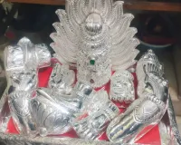 అమ్మవారికి వెండి ఆభరణములు సమర్పించిన తల్లాటి కుటుంబ సభ్యులు 