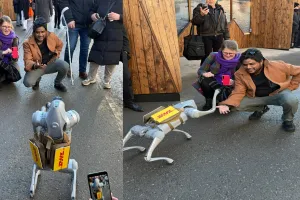 రోబోటిక్ కొరియర్ సర్వీస్‌ తో నెం 1 శ్రీధర్ -  దావోస్  ప్రపంచ ఆర్థిక ఫోరమ్ 