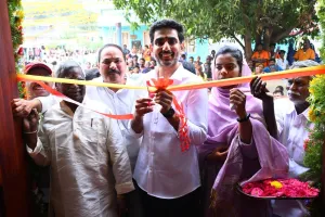 మంగళగిరిలో కమ్యూనిటీ హాల్ ప్రారంభించిన మంత్రి లోకేష్