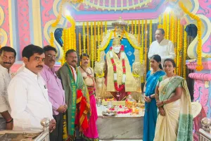 సాయిబాబా ఆలయ వార్షికోత్సవ వేడుకల్లో పాల్గొన్న ఎమ్మెల్యే రామ్మోహన్ రెడ్డి