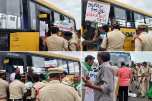 ఒంగోలు హైవే-16 దిగ్బంధించిన పొగాకు రైతులు.. గిట్టుబాటు ధర కోసం ఆందోళన