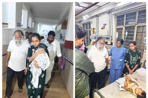 చంటిపాపను ఎత్తుకొని.. అర్ధరాత్రి ఆస్పత్రికొచ్చిన తల్లికి అండగా నిలిచిన జగ్గారెడ్డి